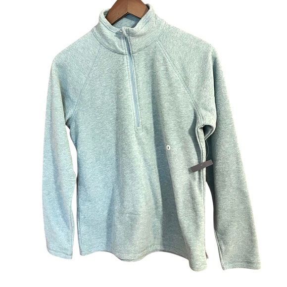 NEW EDDIE BAUER Ladies' Quarter Zip Pullover Sweater Sweatshirt Blue Size Small - Picture 6 of 6